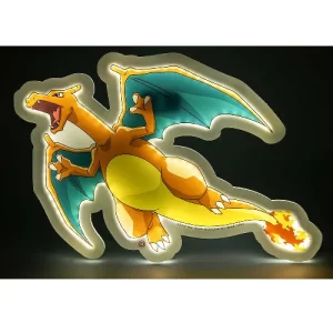 Lampada-da-Muro-Pokemon-Charizard-Neon-accesa