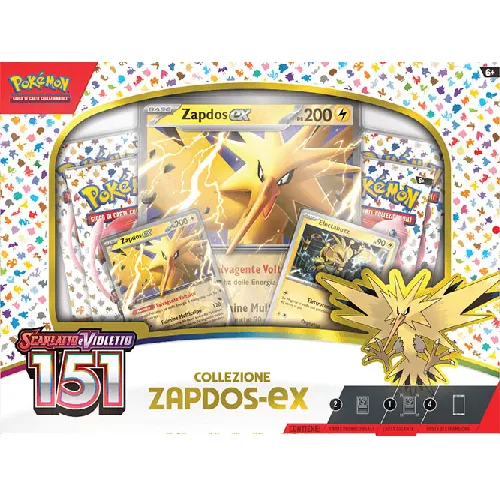 Pokemon-Scarlatto-e-Violetto-151-Collezione-Zapdos-Ex Pokemon-Scarlatto-e-Violetto-151-Collezione-Zapdos-Ex