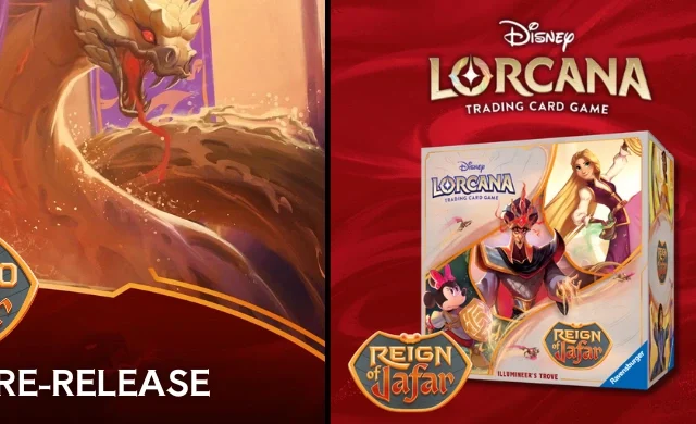 Banner per la pre release del set Il regno di jafar per Disney Lorcana su PikaPika
