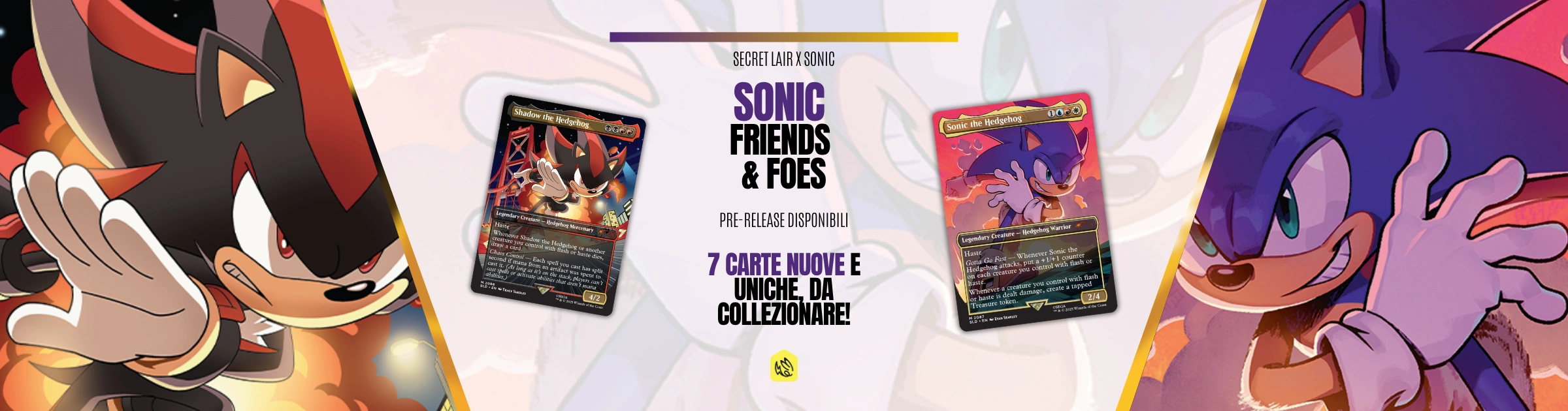 Banner del blog per al collab Magic x Secret lair - Sonic Friends & foes su PikaPika
