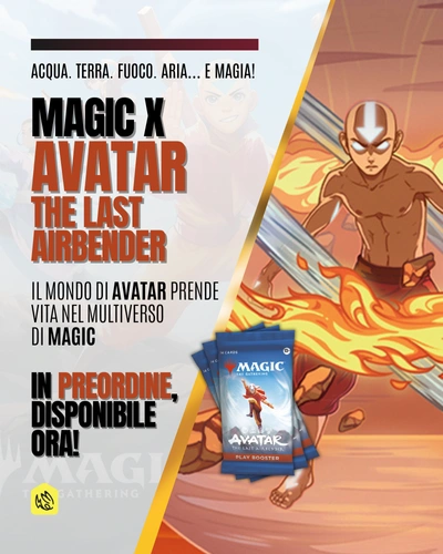 Slider mobile per la prerelease dell'espansione MTG x Avatar the last airbender su pikapika