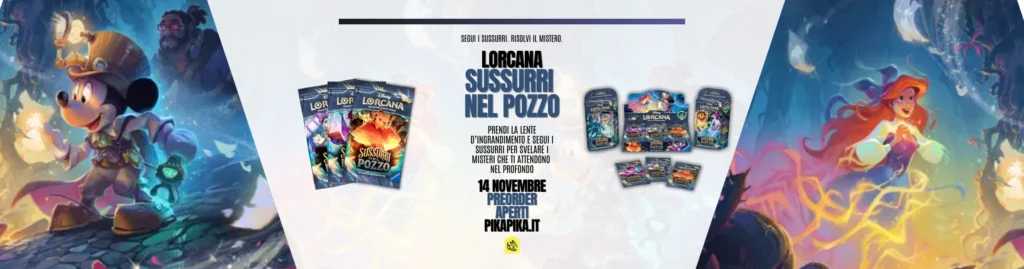 Slider prerelease Lorcana Sussurri Nel Pozzo set10 PikaPIka