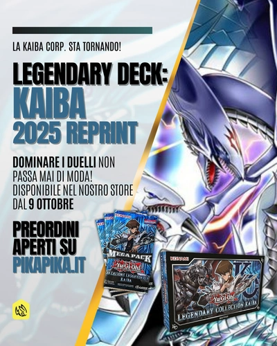 Slider mobile per il prerelease d YuGiOh! Kaiba Legendary Deck 2025 ristampa