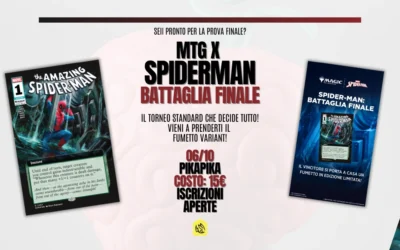 Slider Evento Battaglia FInale MTG x Spiderman 6 novembre PikaPika